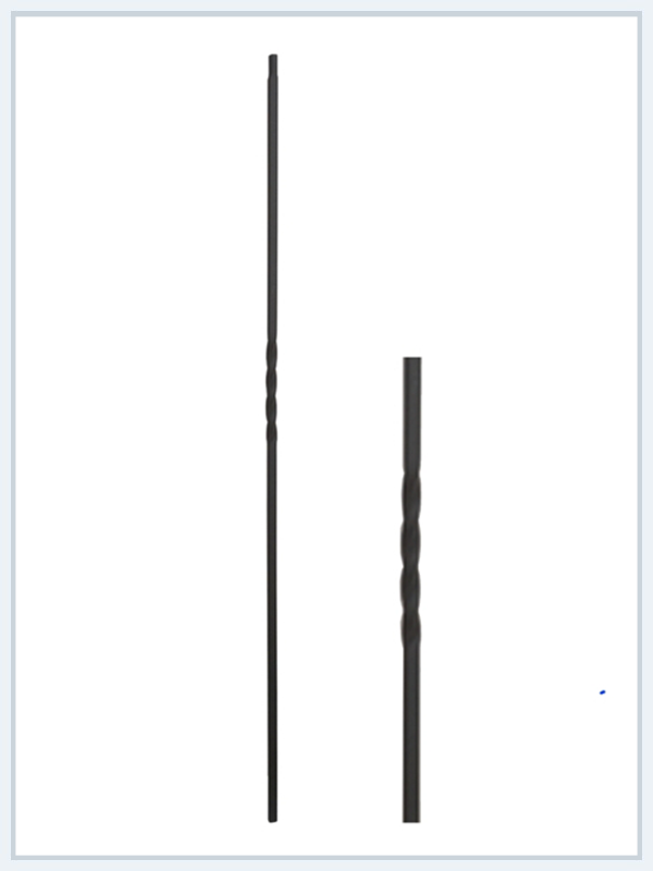 One Twist Black Metal Staircase Pickets Spindle