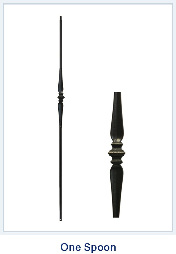 One Spoon  Black Metal Staircase Pickets Spindle