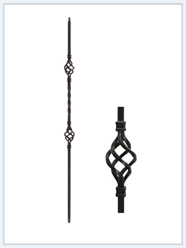 Two Twist Metal Staircase Railing Pickets