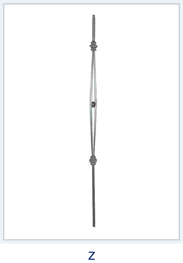 Z  Black Metal Staircase Pickets Spindle