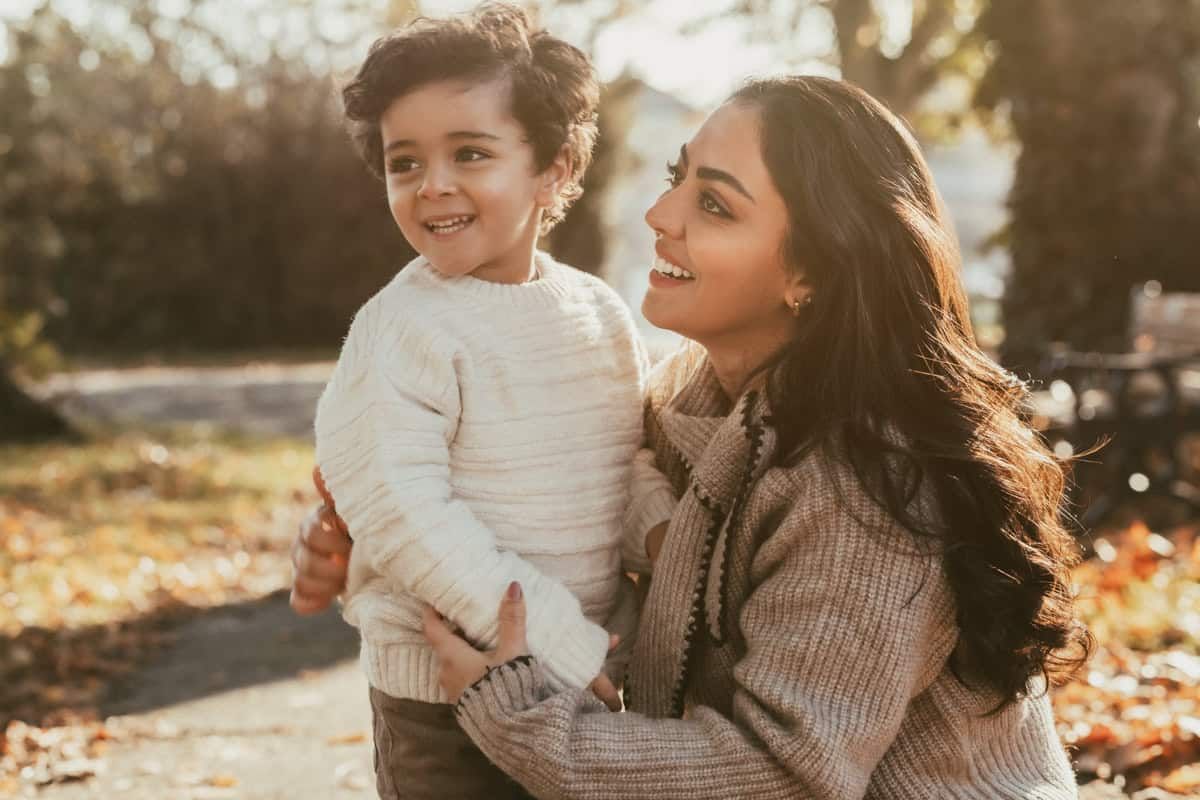 Mother and son photographed in a lifestyle photoshoot in Marlow.
