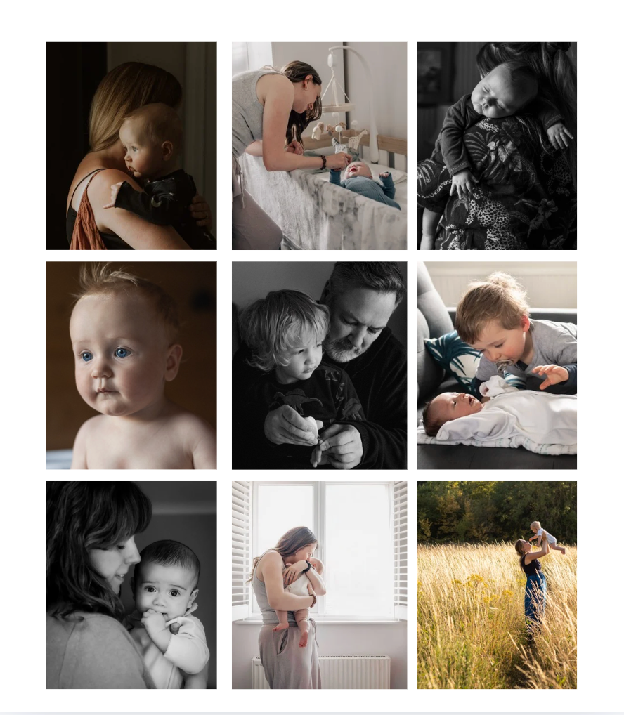 A variety of images of babies taken by Emma Challinor in Marlow.