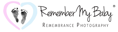 The logo of the charity Remember My Baby which offers the gift of remembrance photography for bereaved parents.