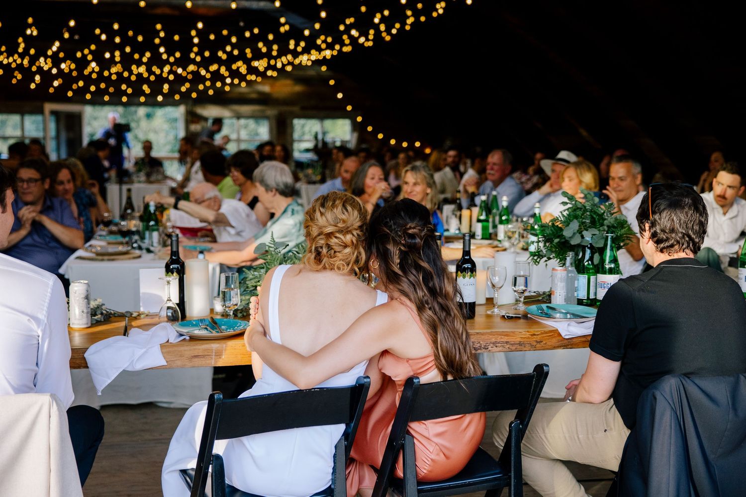Intimate moment at Squamish wedding reception.