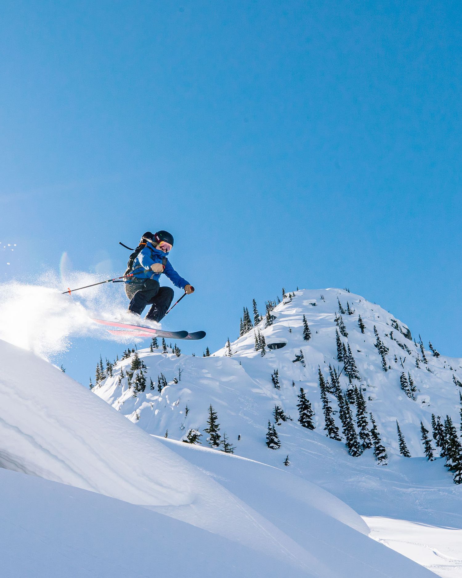 Skier in the backcountry of Whistler