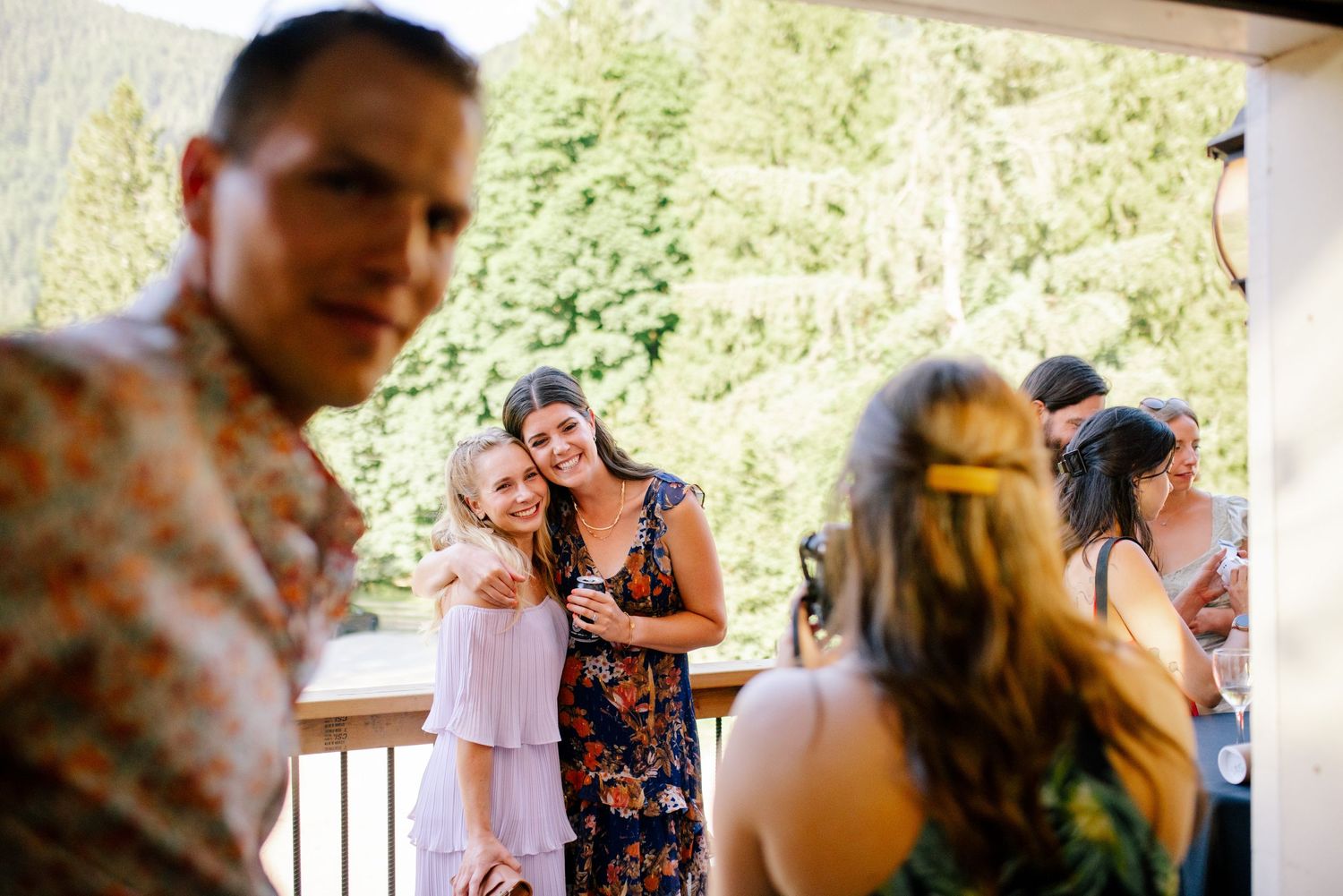 Guests at Glacier Valley Farm wedding in Squamish, BC.