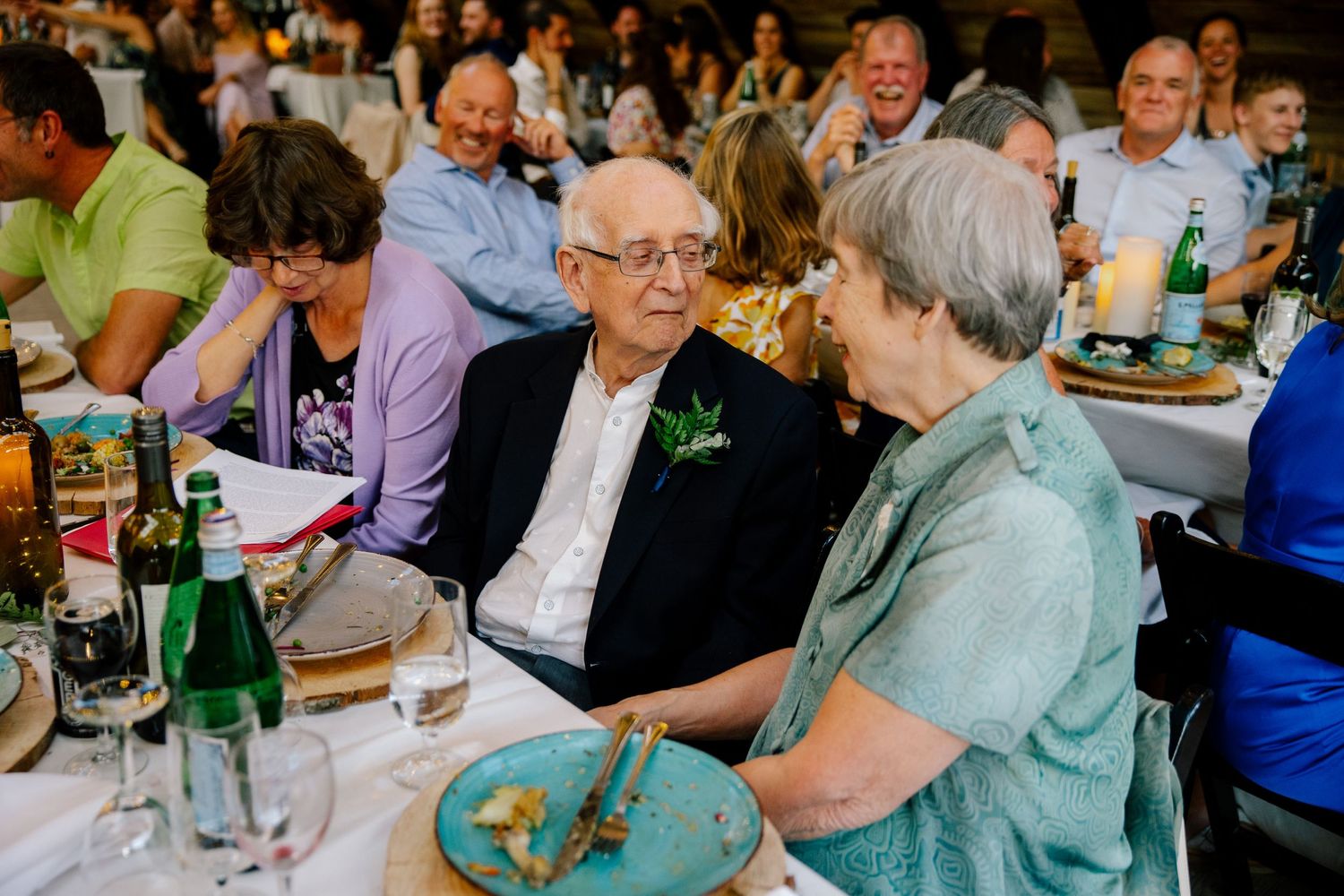 Cute moment between grandparents at Squamish wedding.