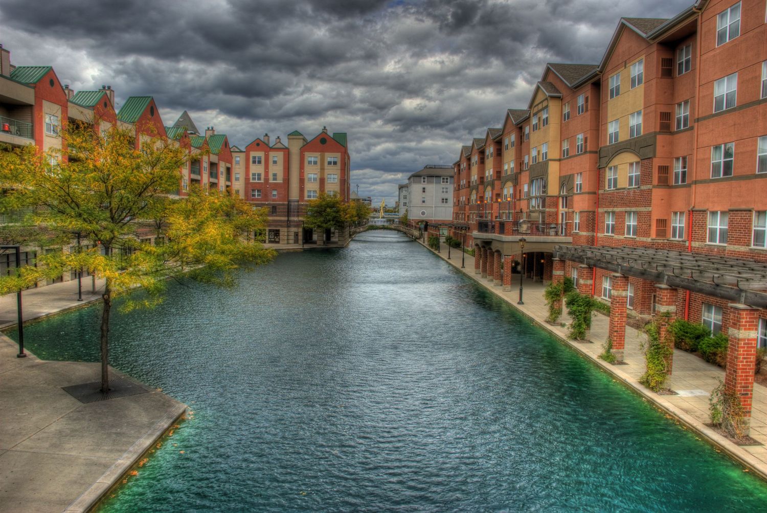 Skyline view of the Indianapolis Canal off New York St. Indiana based photographer.