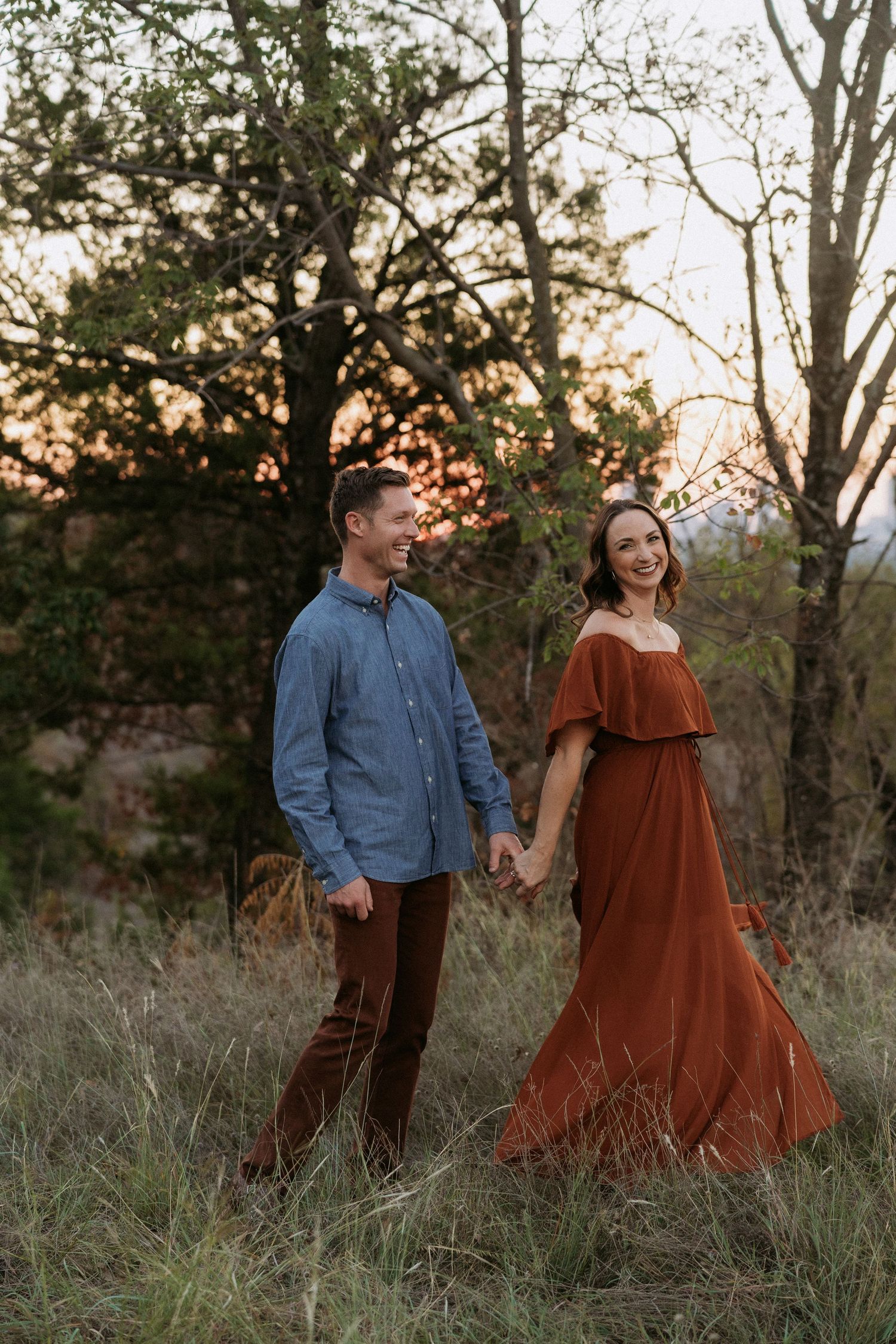 Sunset couples photos in Fort Worth, Texas