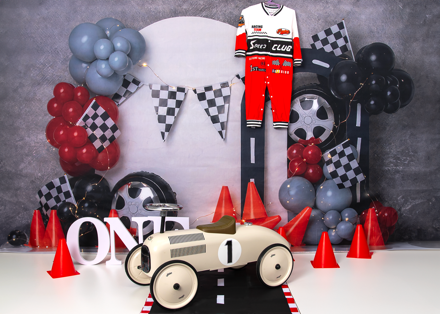 Car racer first birthday session in Spalding Lincolnshire close to Peterborough