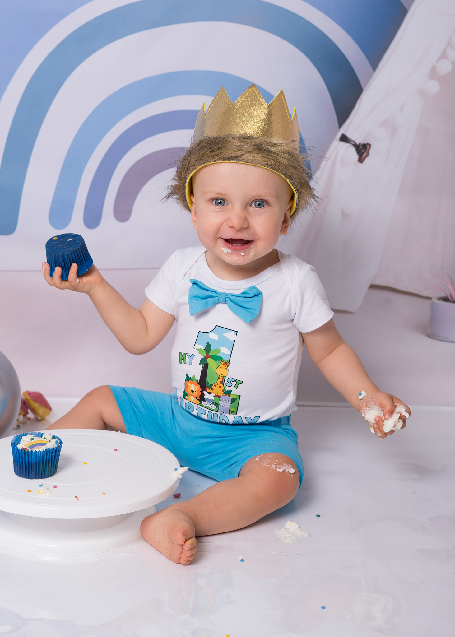 Baby boy cake smash photoshoot near Wisbech and Crowland