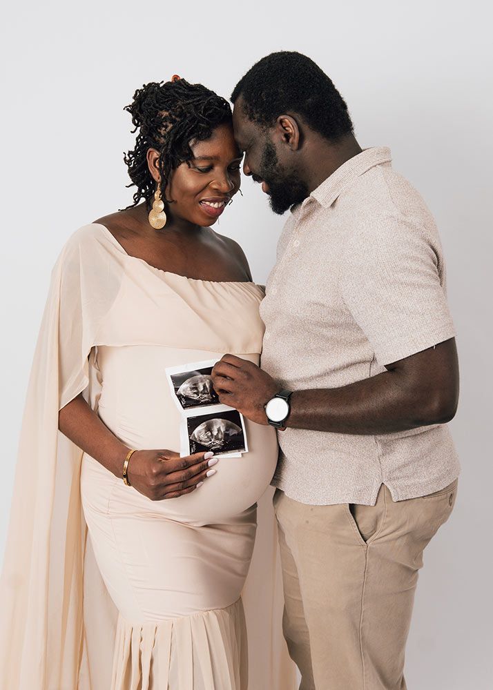 Artistic maternity photography Stamford - pregnant woman creating multiple styles during one studio session in Spalding