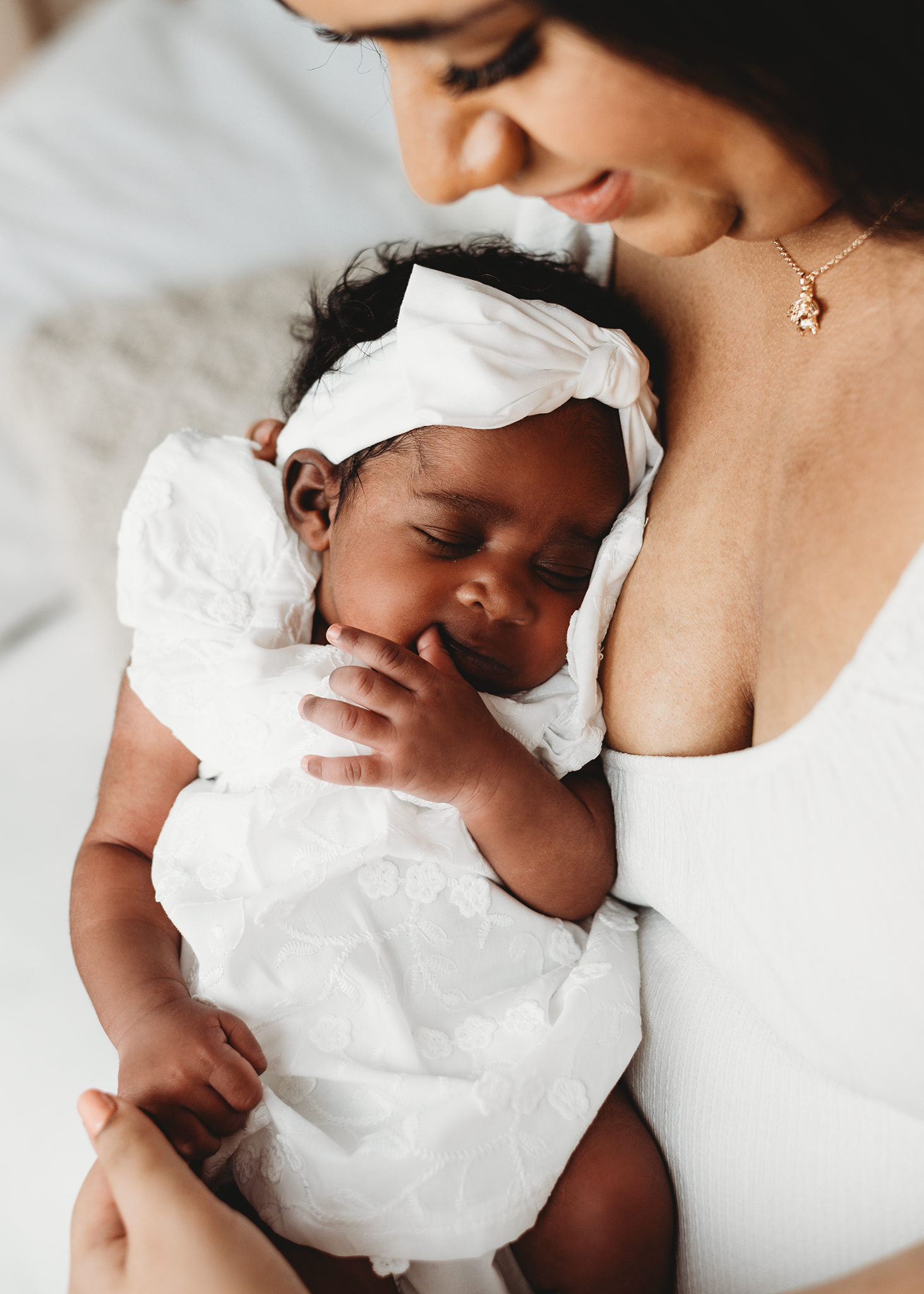 Newborn family portrait in Spalding capturing natural connection