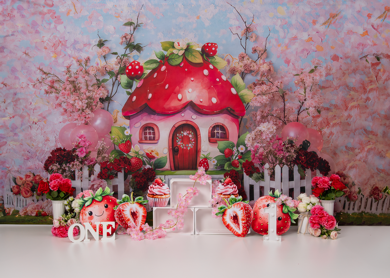 Luxury first birthday cake smash session in Lincolnshire studio