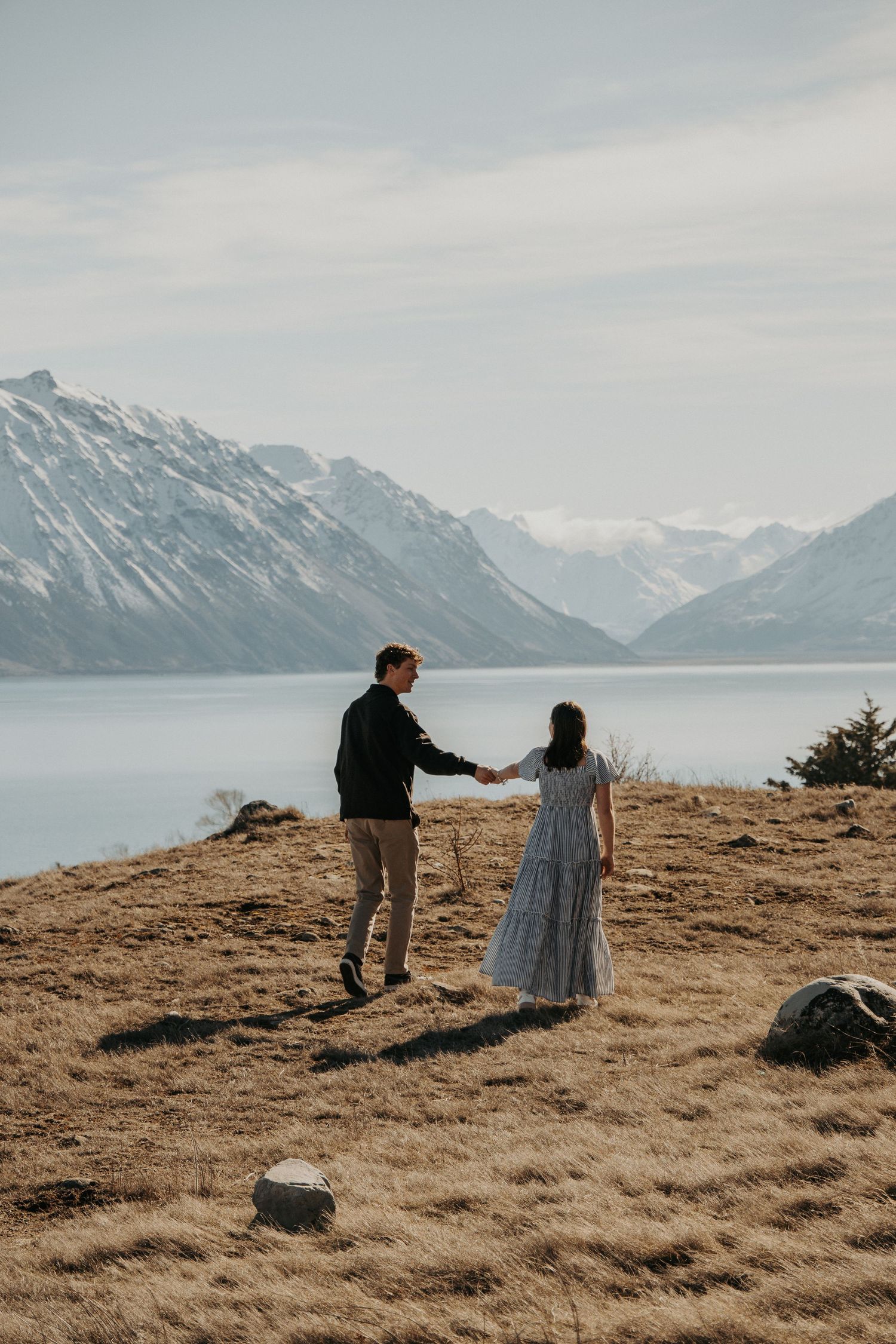 couple by lake tekapo