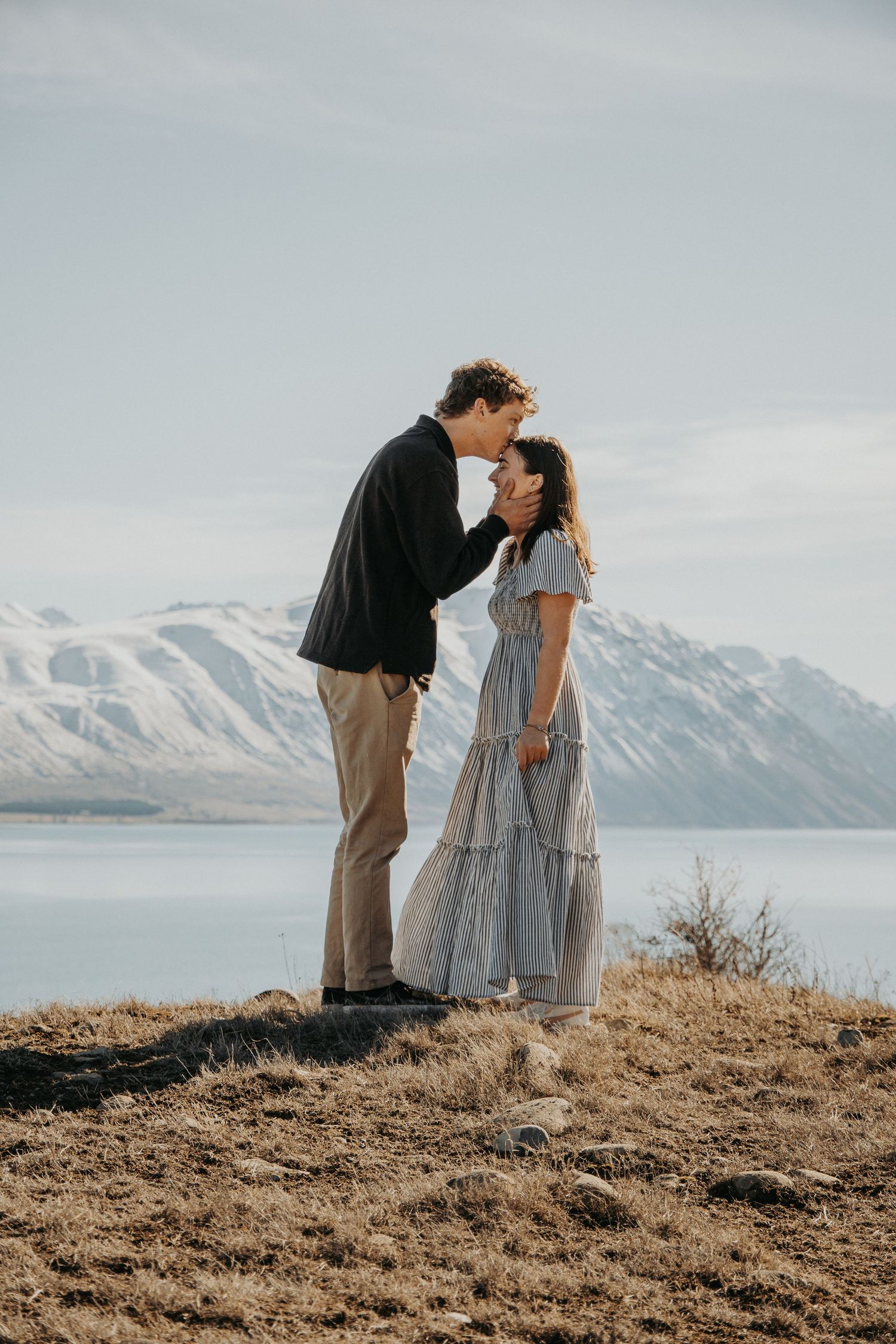 couple by lake tekapo