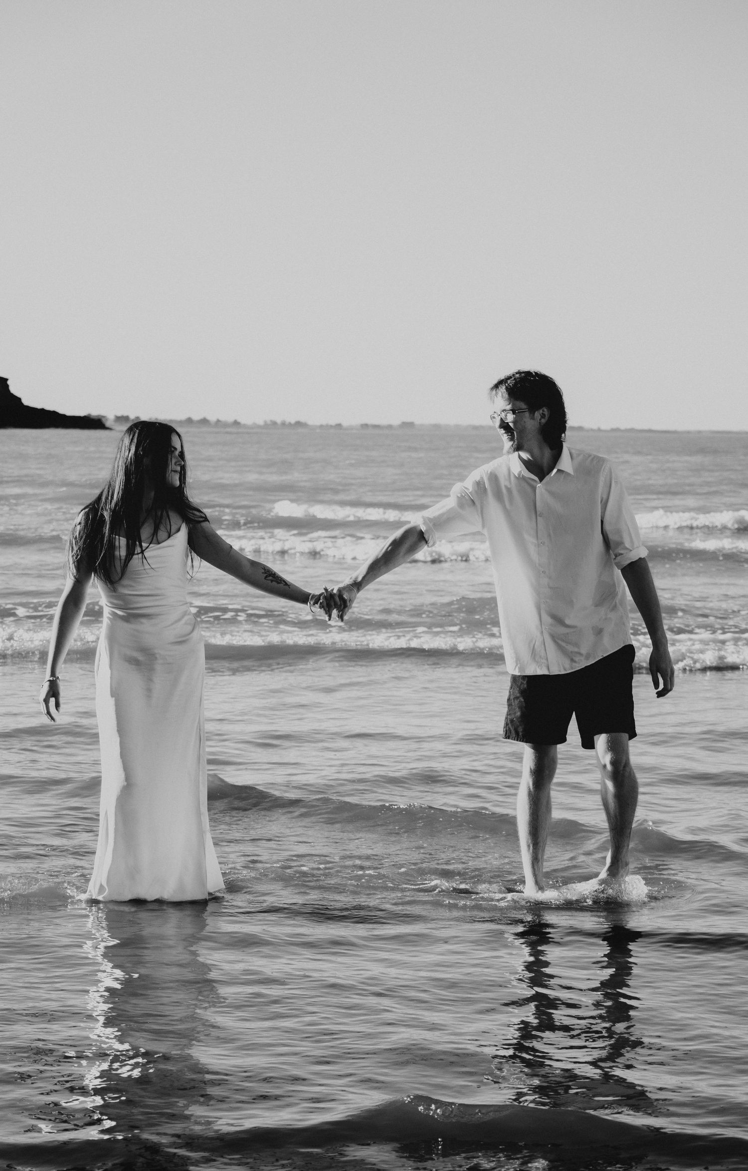 engagement session in the water
