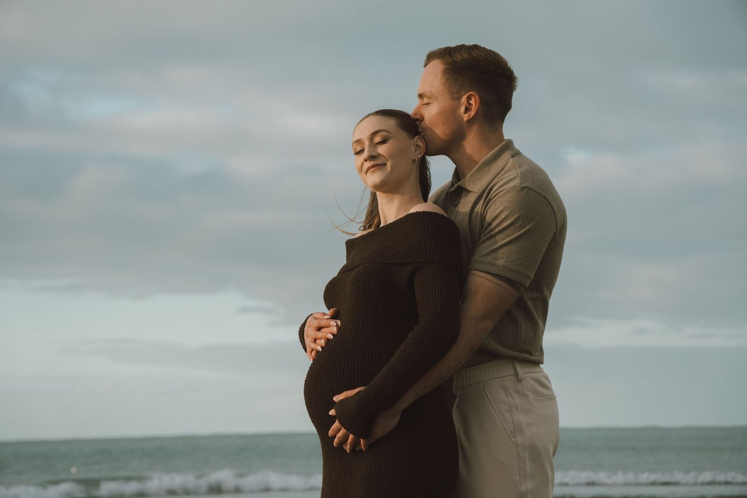 sunset maternity session