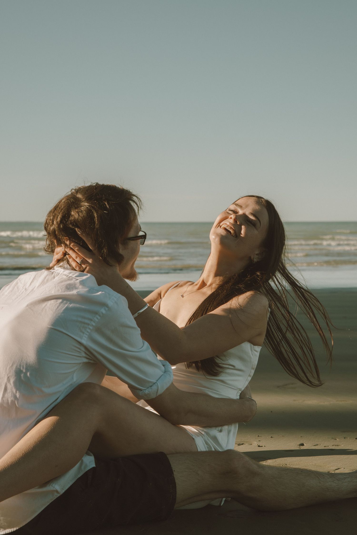 engagement session on the beach