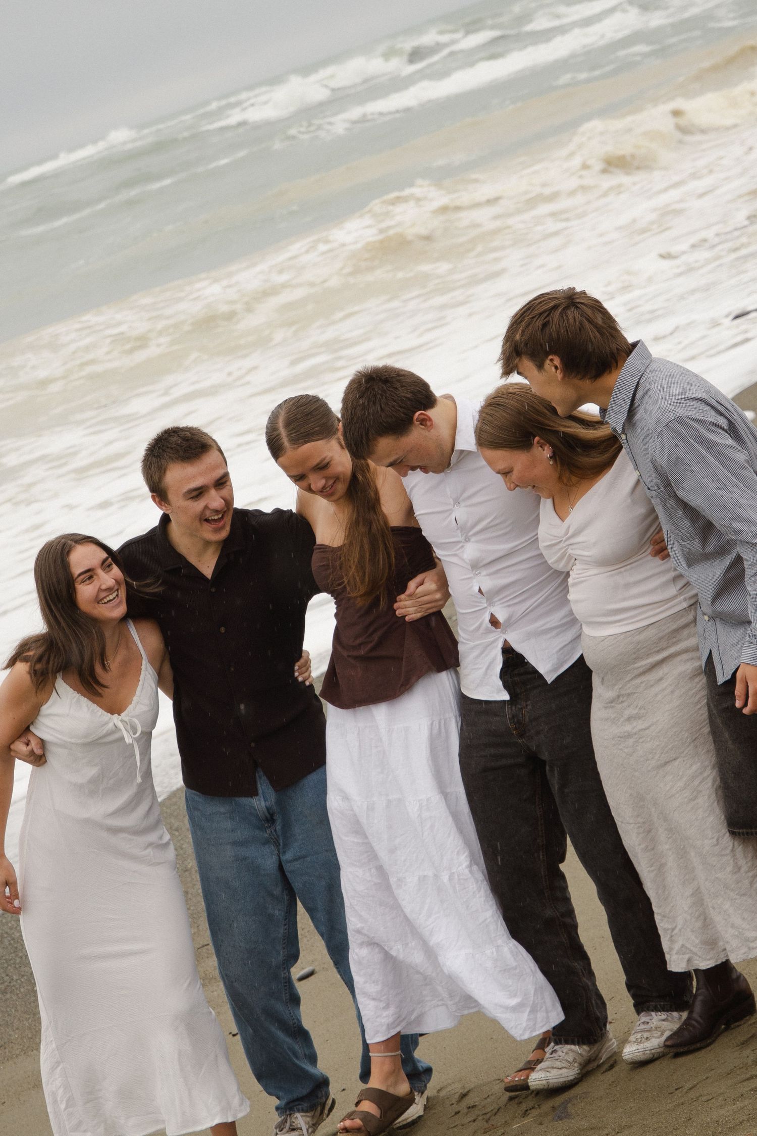 Sibling photo on the beach