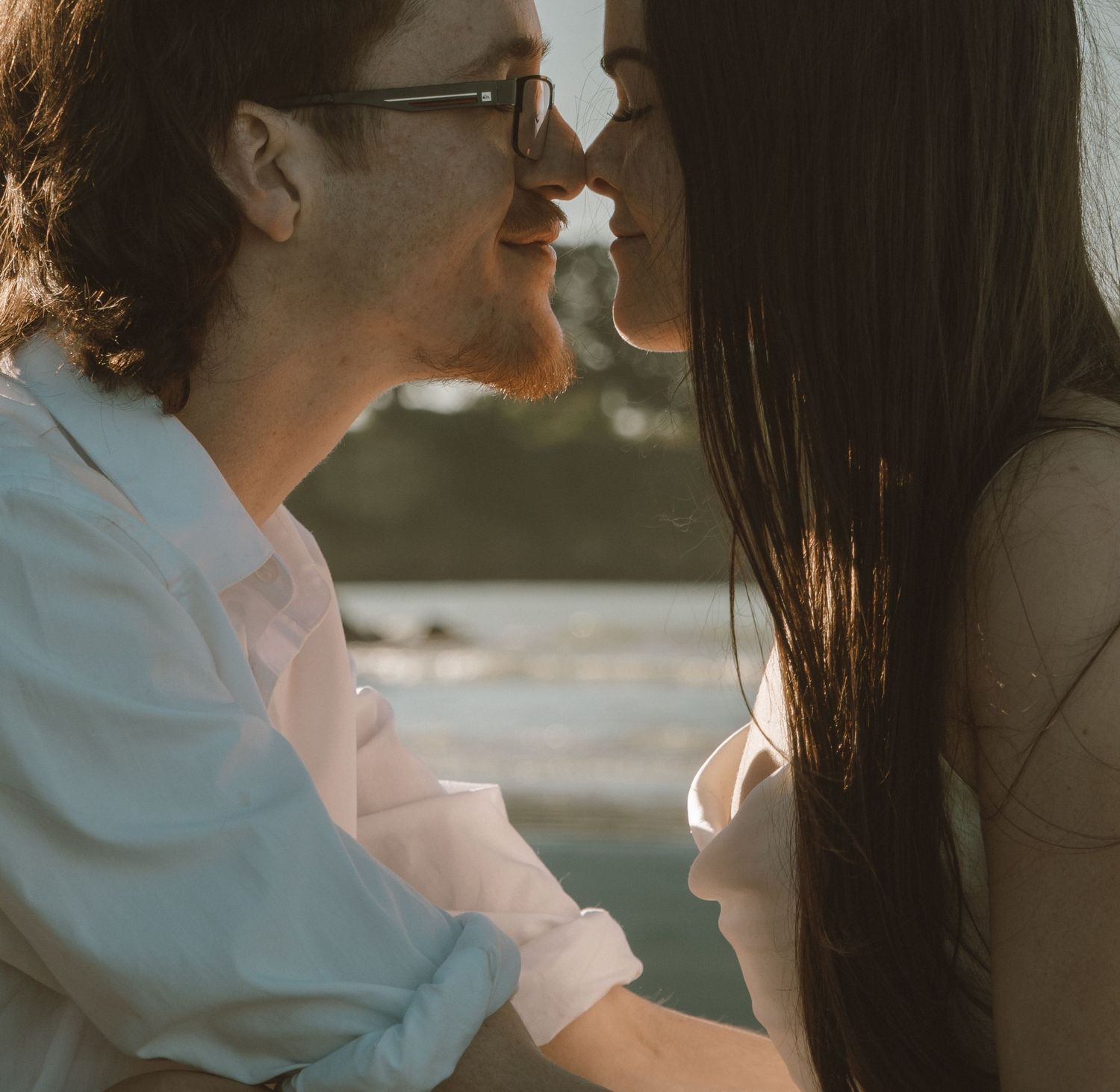 connection based couple photo at beach