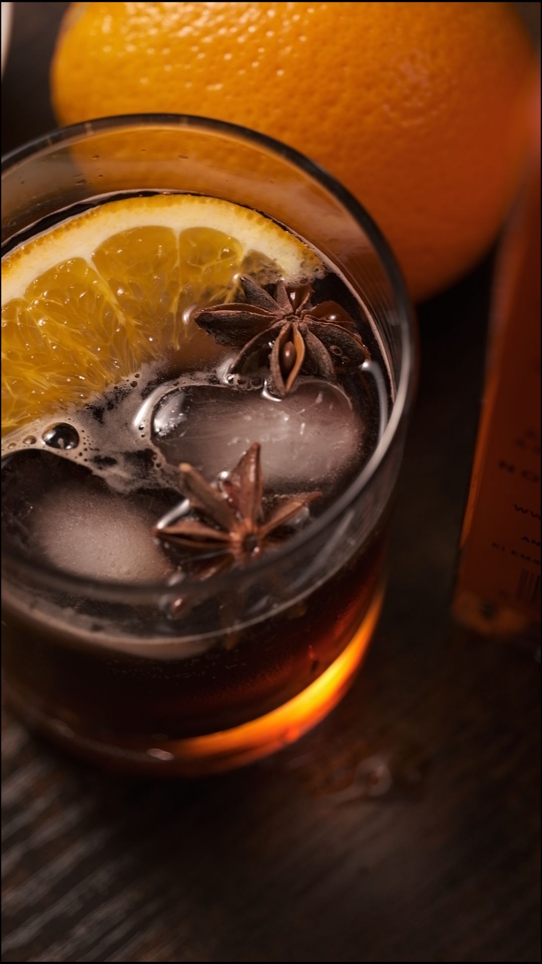 Closeup of non-alcoholic mixed drink.