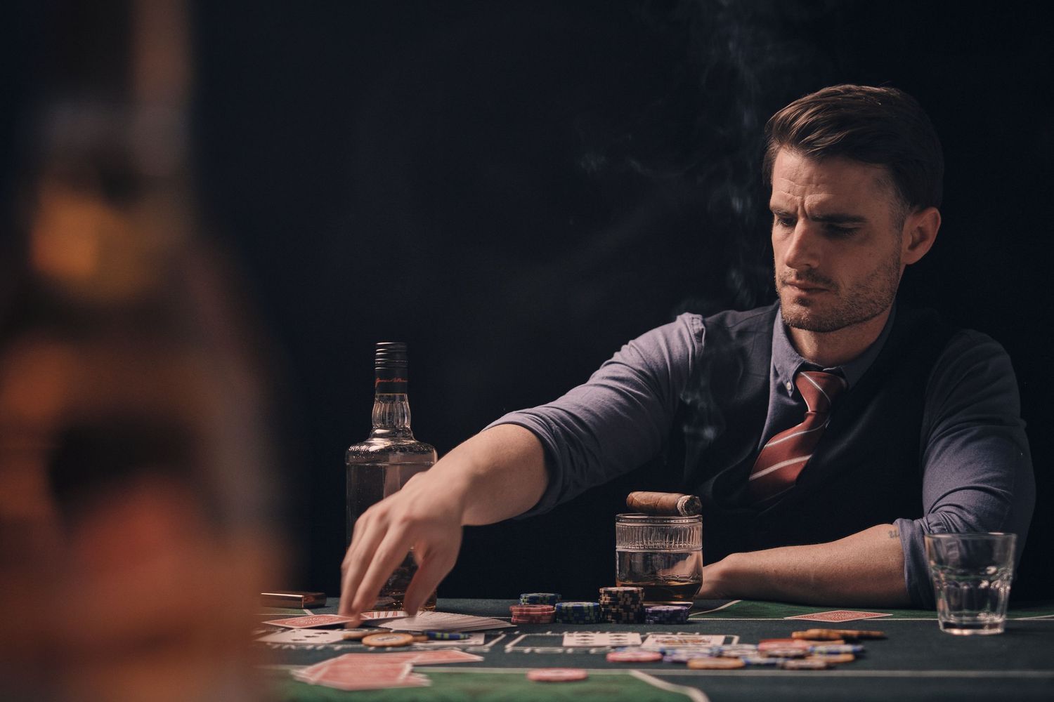Man playing poker