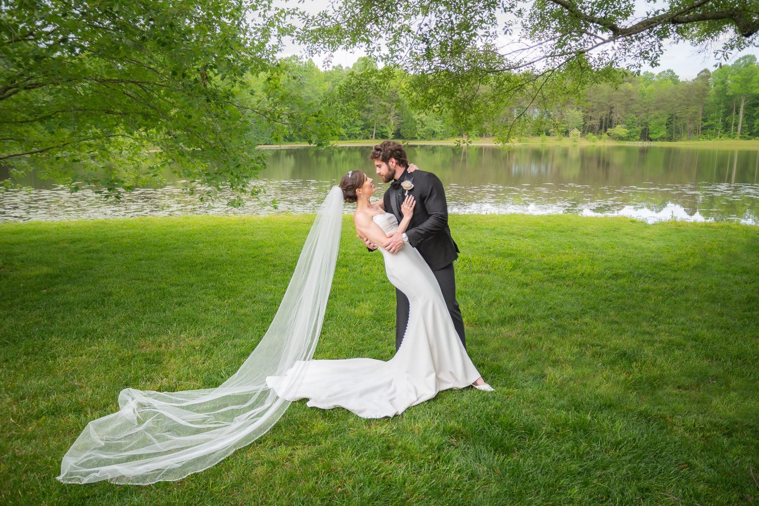 Candid wedding moment of Kathleen and Max, highlighting authentic emotion and professional bridal beauty artistry.