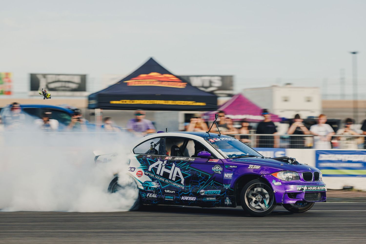 BMW M2 Competition, drifting at Down To Earth Movement Ascend event at Pikes Peak International Raceway, PPIR, Colorado Springs