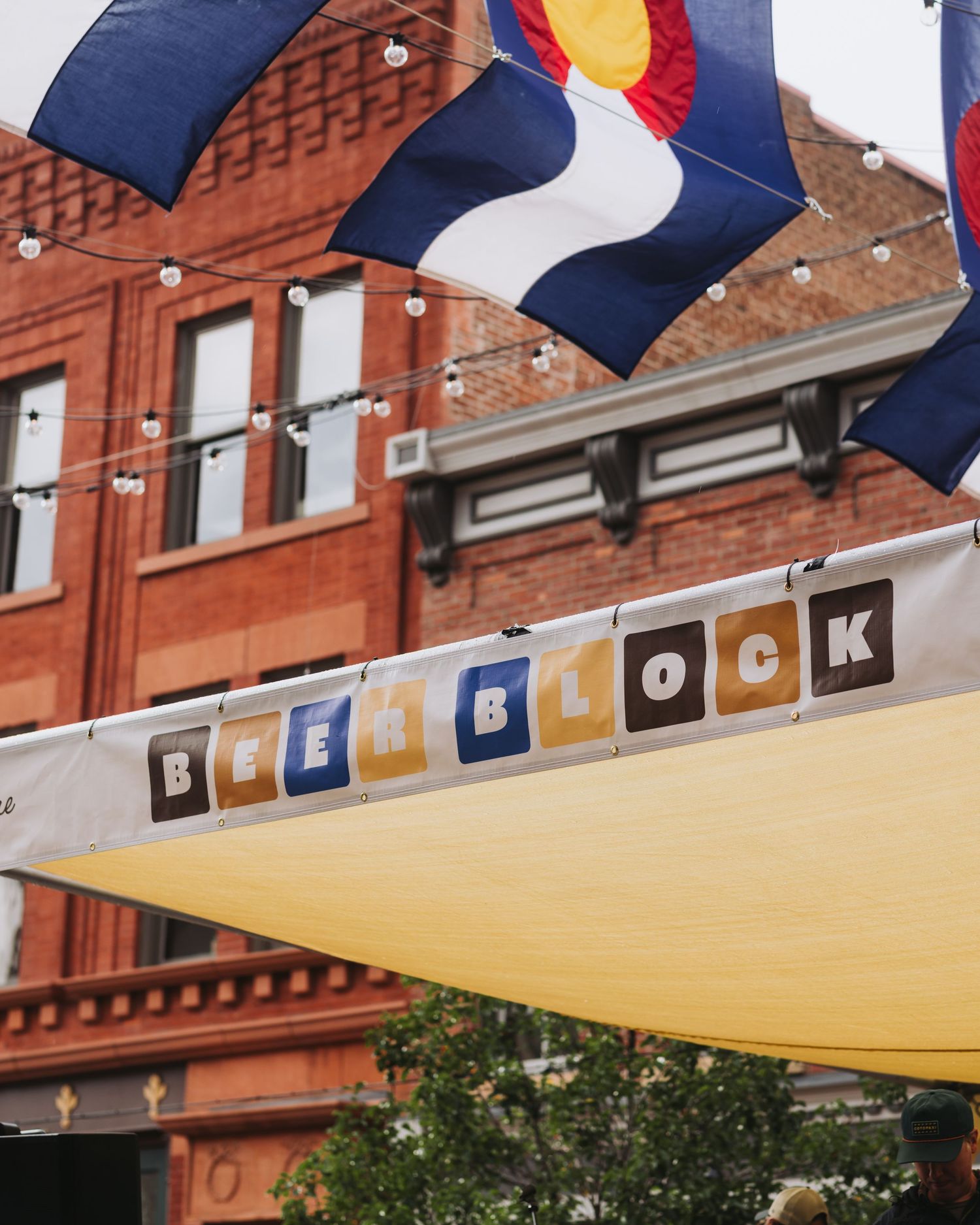 Beer Block sign in Larimer Square, Downtown Denver