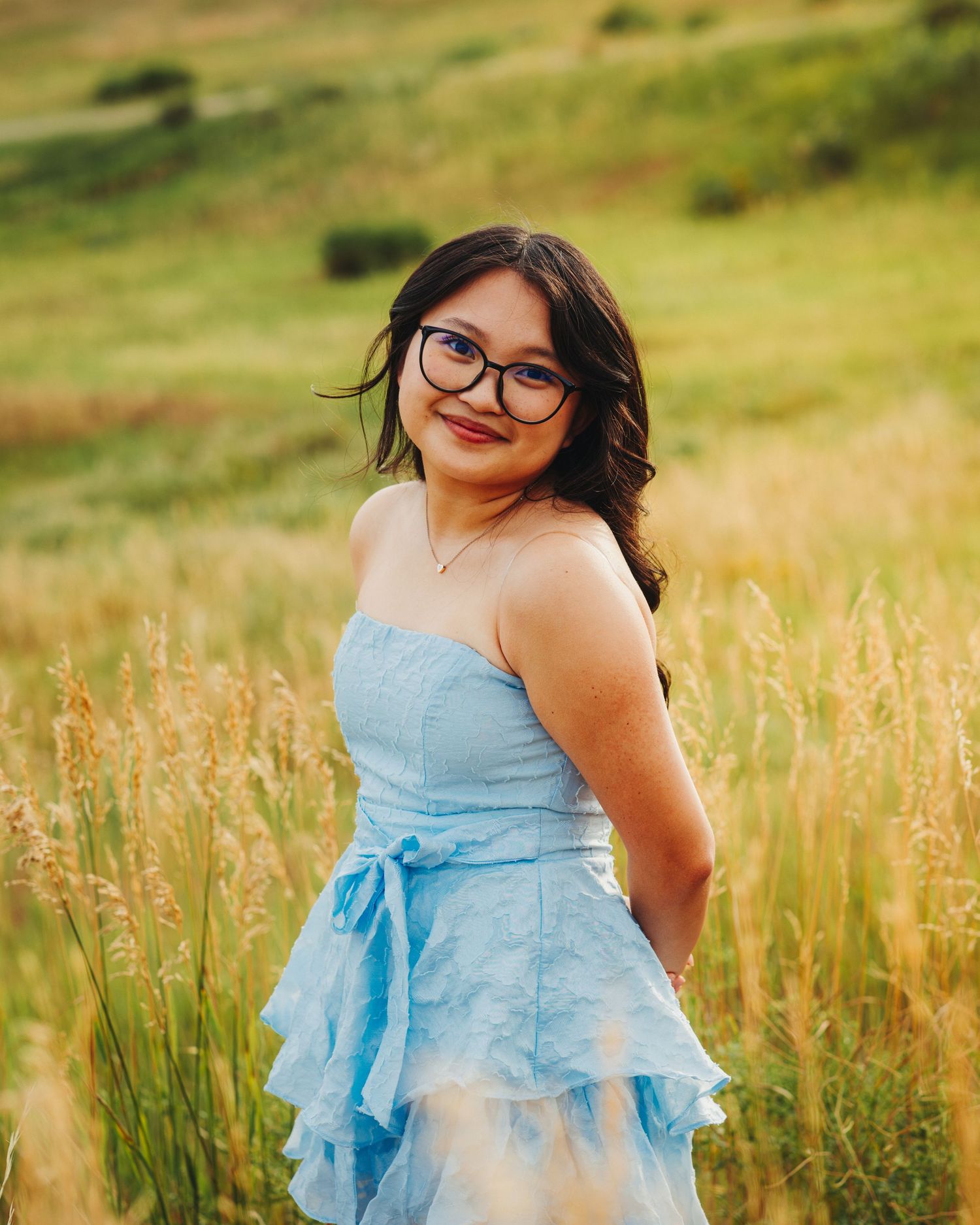 Senior portrait posed outdoors at South Valley Park in Colorado