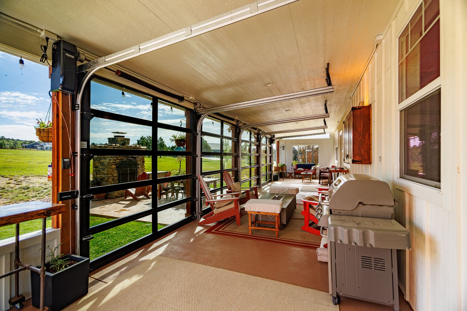NexVue, inside view of garage door showcase of client''s home.
