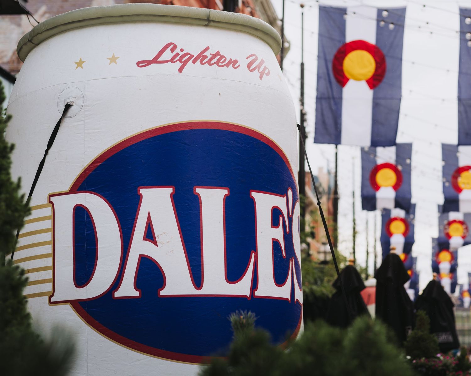 Dale's Pale Ale giant inflatable beer can at Beer Block on Larimer Square, Downtown Denver