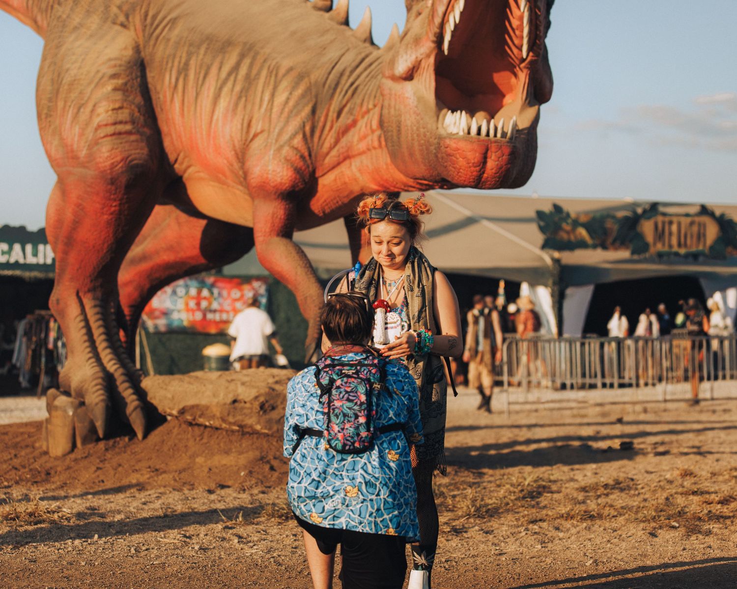 Engagement proposal captured mid moment at Lost Lands festival in Ohio