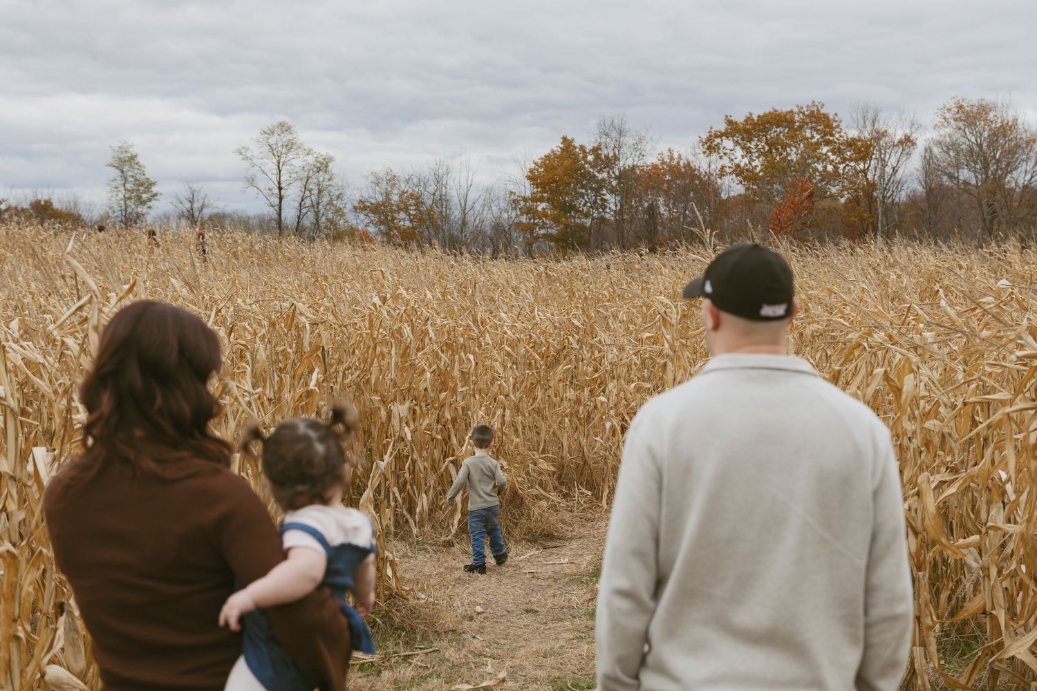 Fall Family Photos at Pierson's Farms in Ottisville New York. Family photos in a corn field