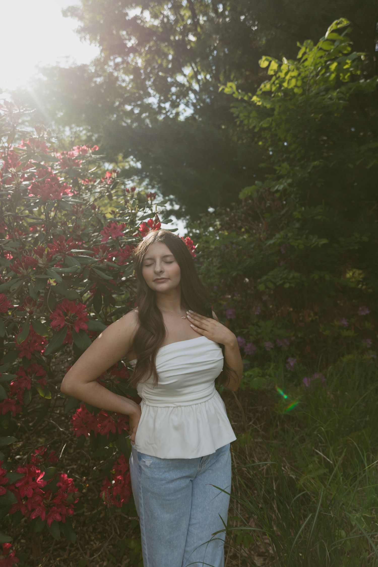Spring Senior photo at Orange County Arboretum In Montgomery New York