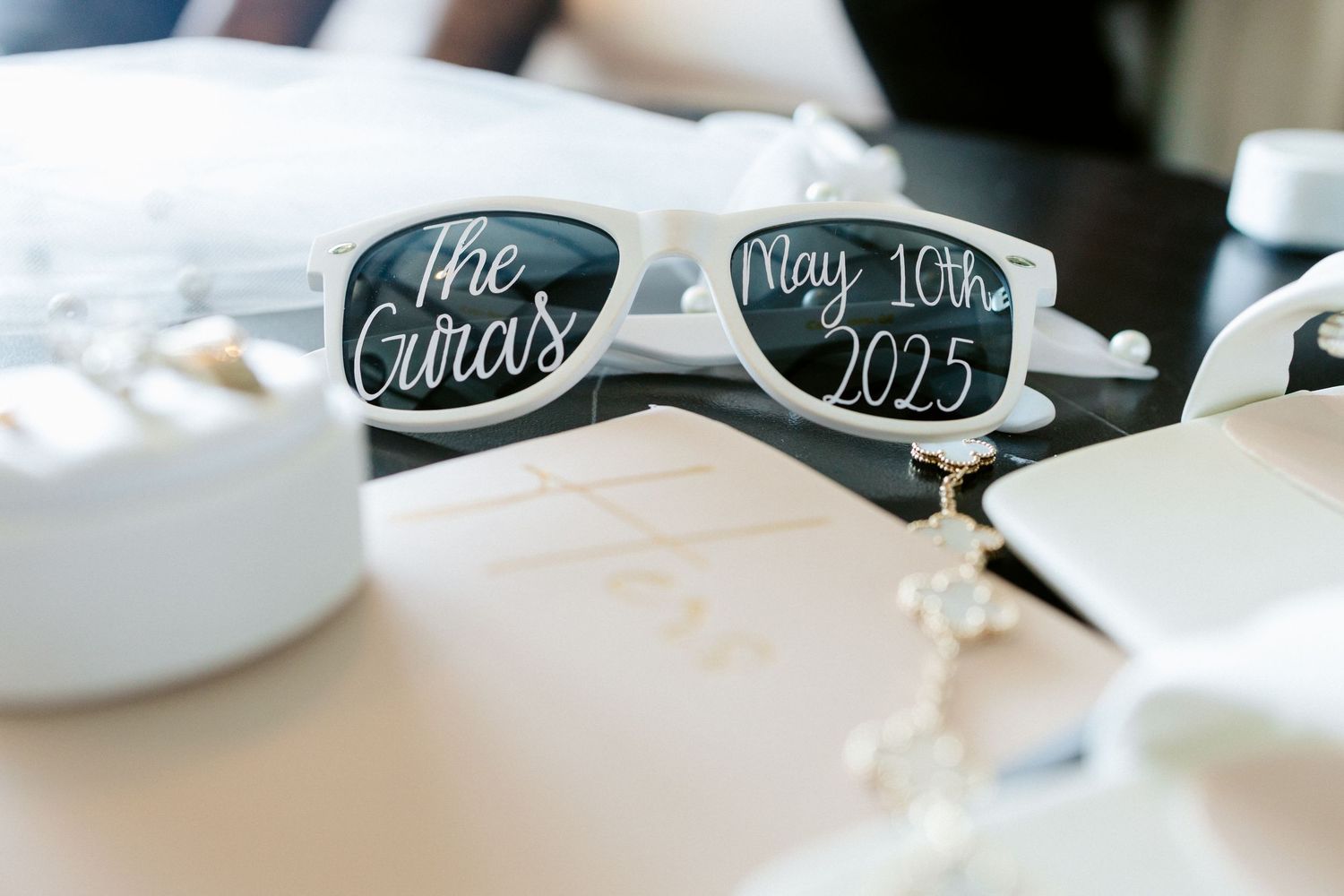 White sunglasses with 