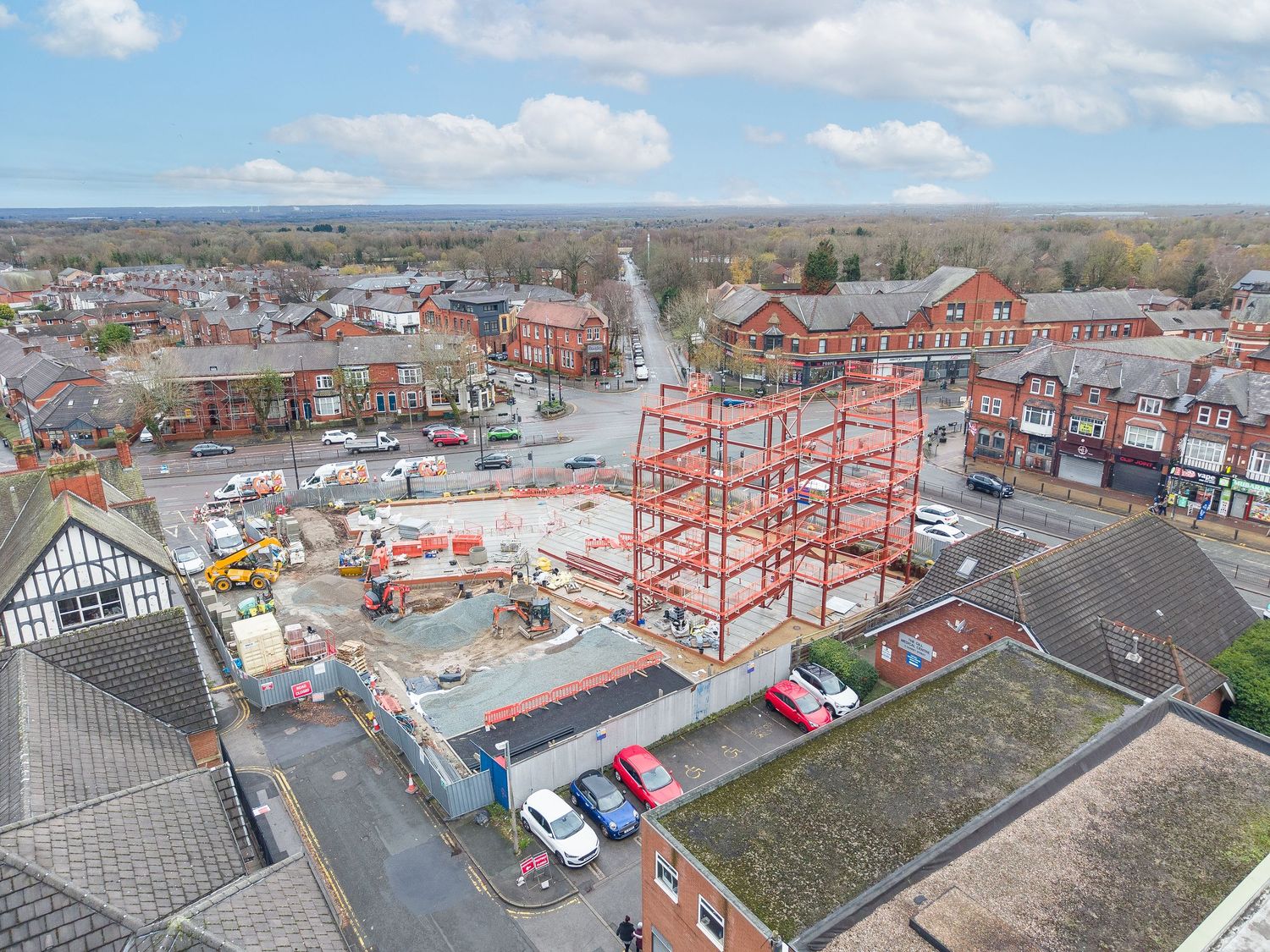 Manchester Rd Site Photography Alderley Construction. Aerial shot