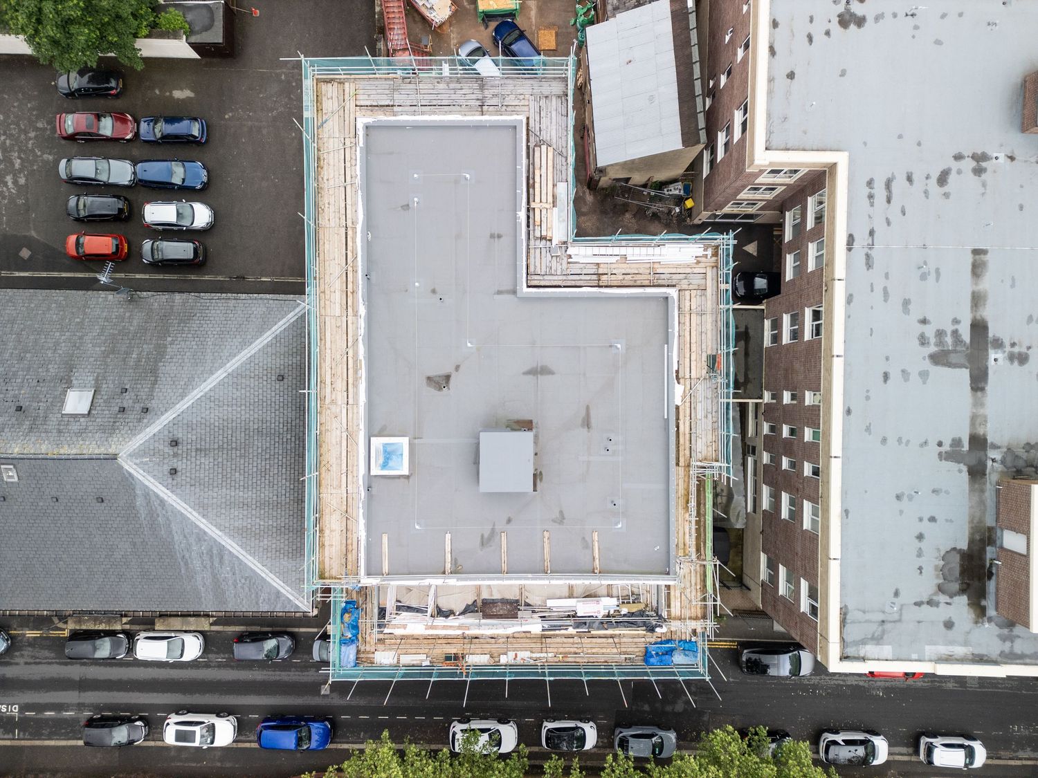 The Vicarage, Warrington. Alderley Construction apartment drone shot