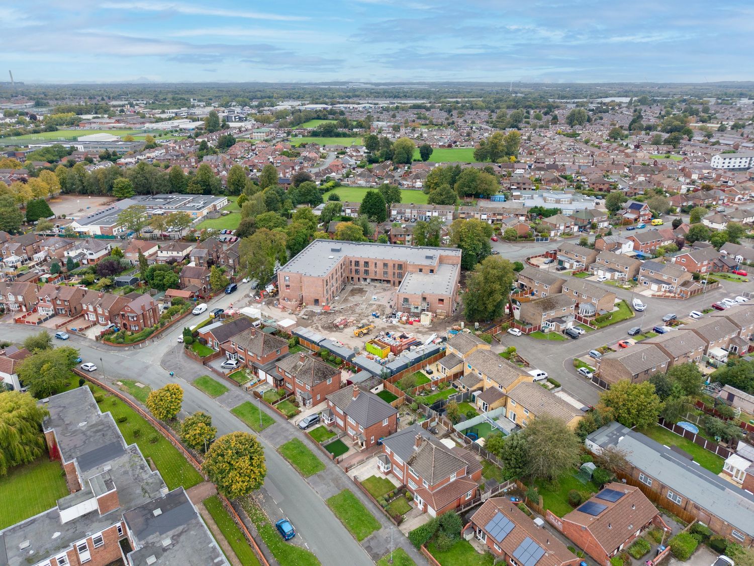 Povey Rd, Warrington. Alderley Construction  drone shot