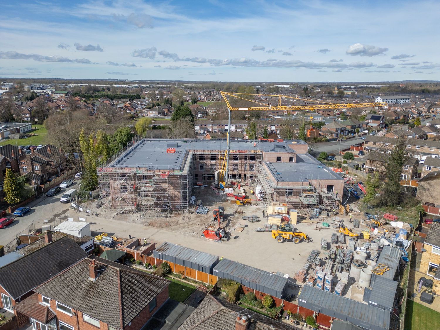 Povey Rd, Warrington. Alderley Construction drone photography