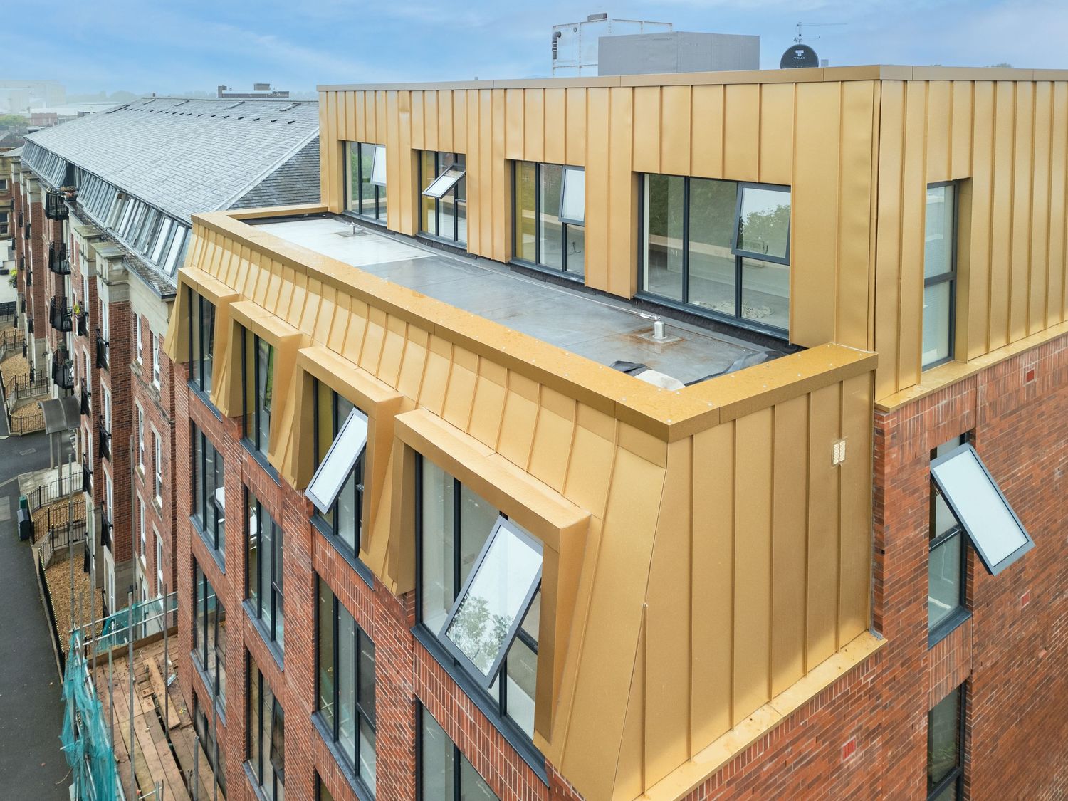 The Vicarage, Warrington. Alderley Construction drone shot