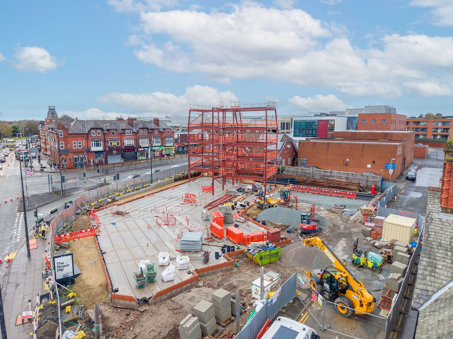 Manchester Rd Site Photography Alderley Construction. Aerial shot