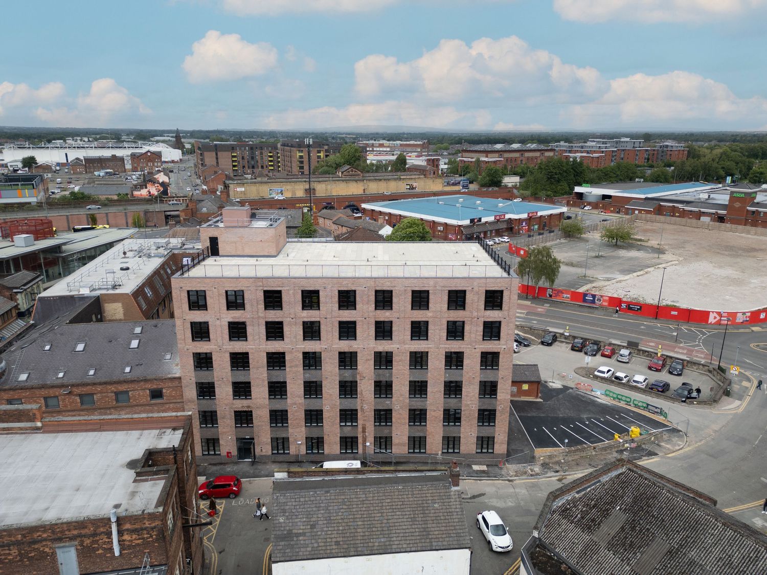 Town Hill, Warrington. Alderley Construction Drone shot