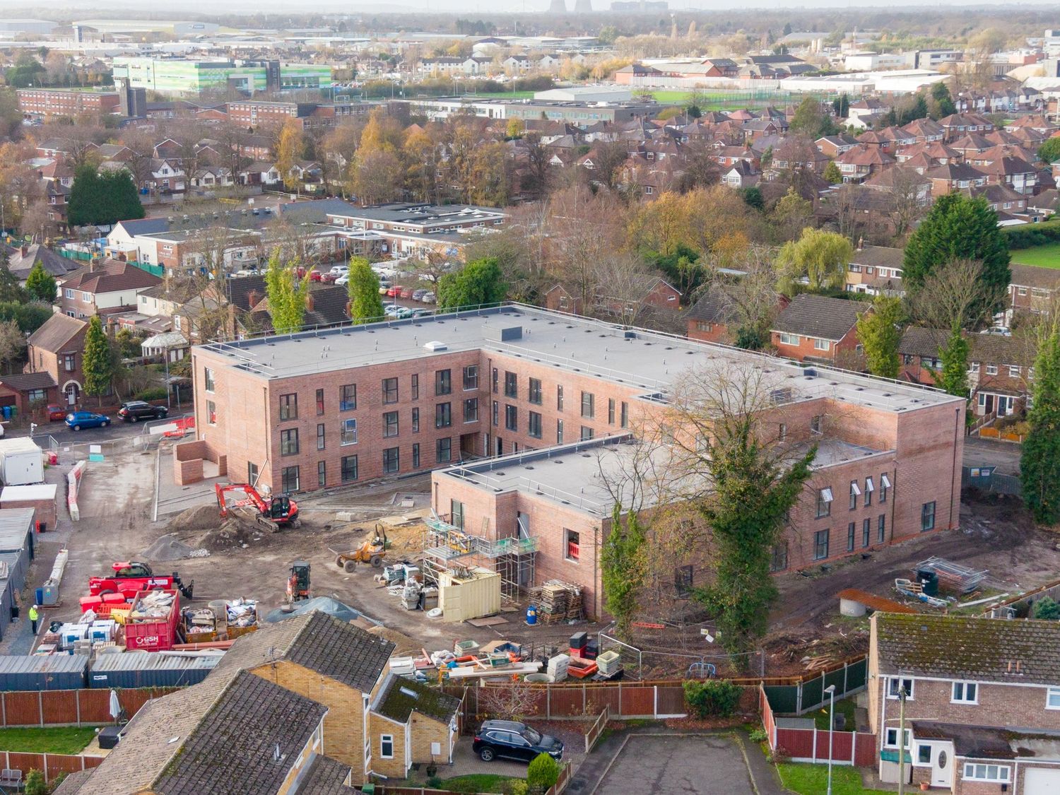 Povey Rd, Warrington. Alderley Construction  drone photography