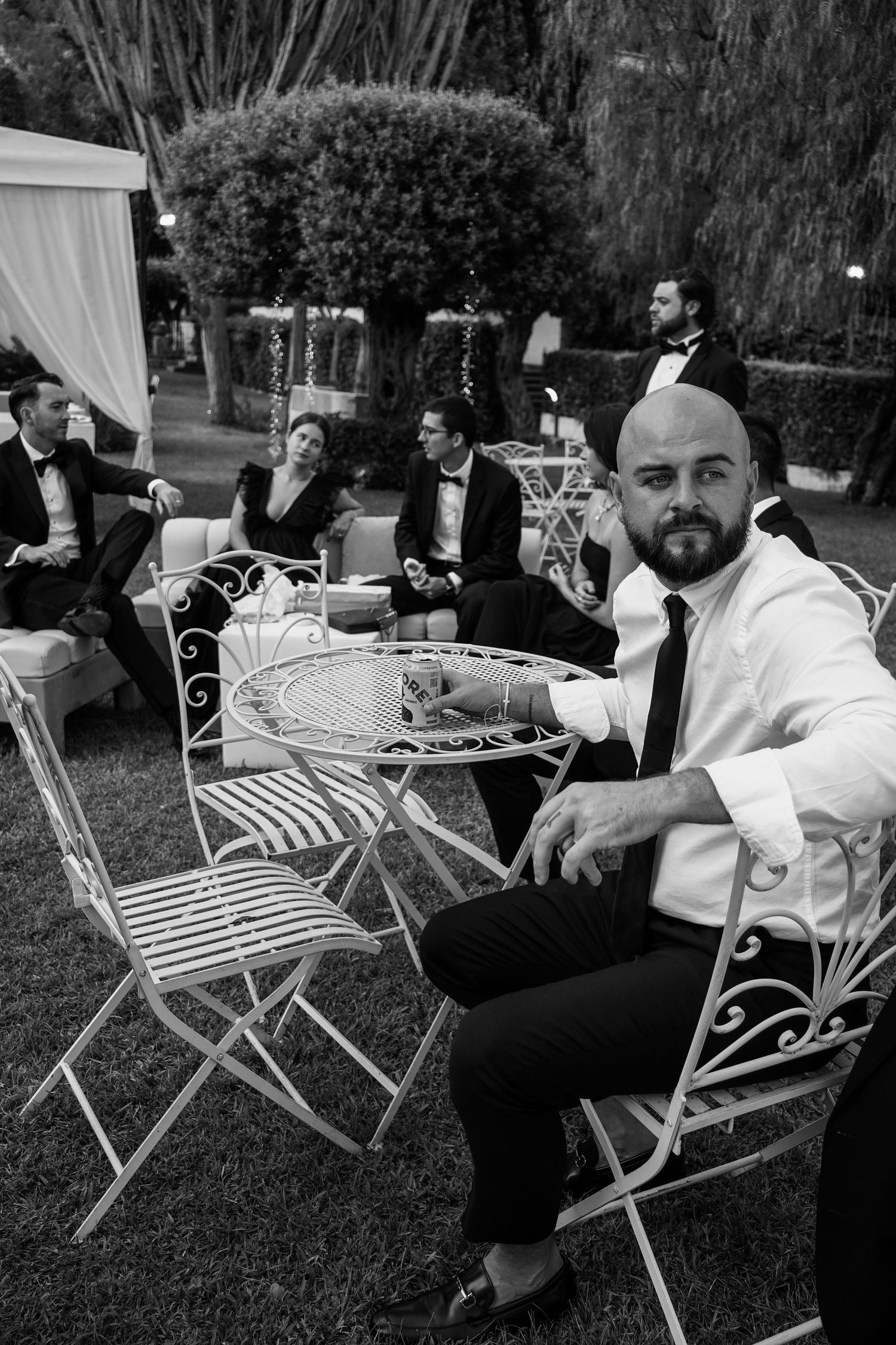 black and white photos, ITALIAN WEDDING, DESTINATION WEDDING PHOTOGRAPHER, outdoor garden party, editorial wedding photographer, cinematic