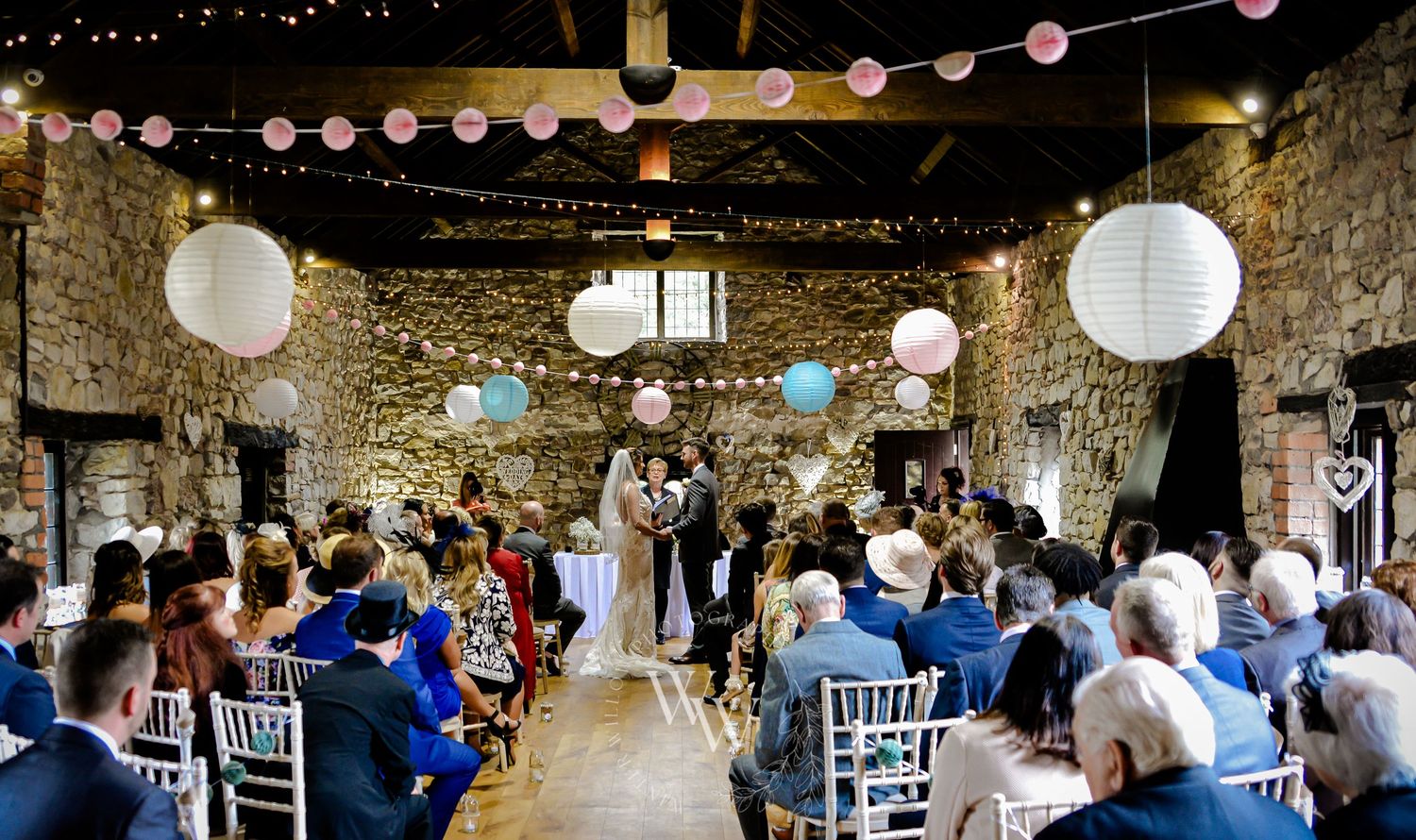 Bride and groom ceremony at Pencoed House