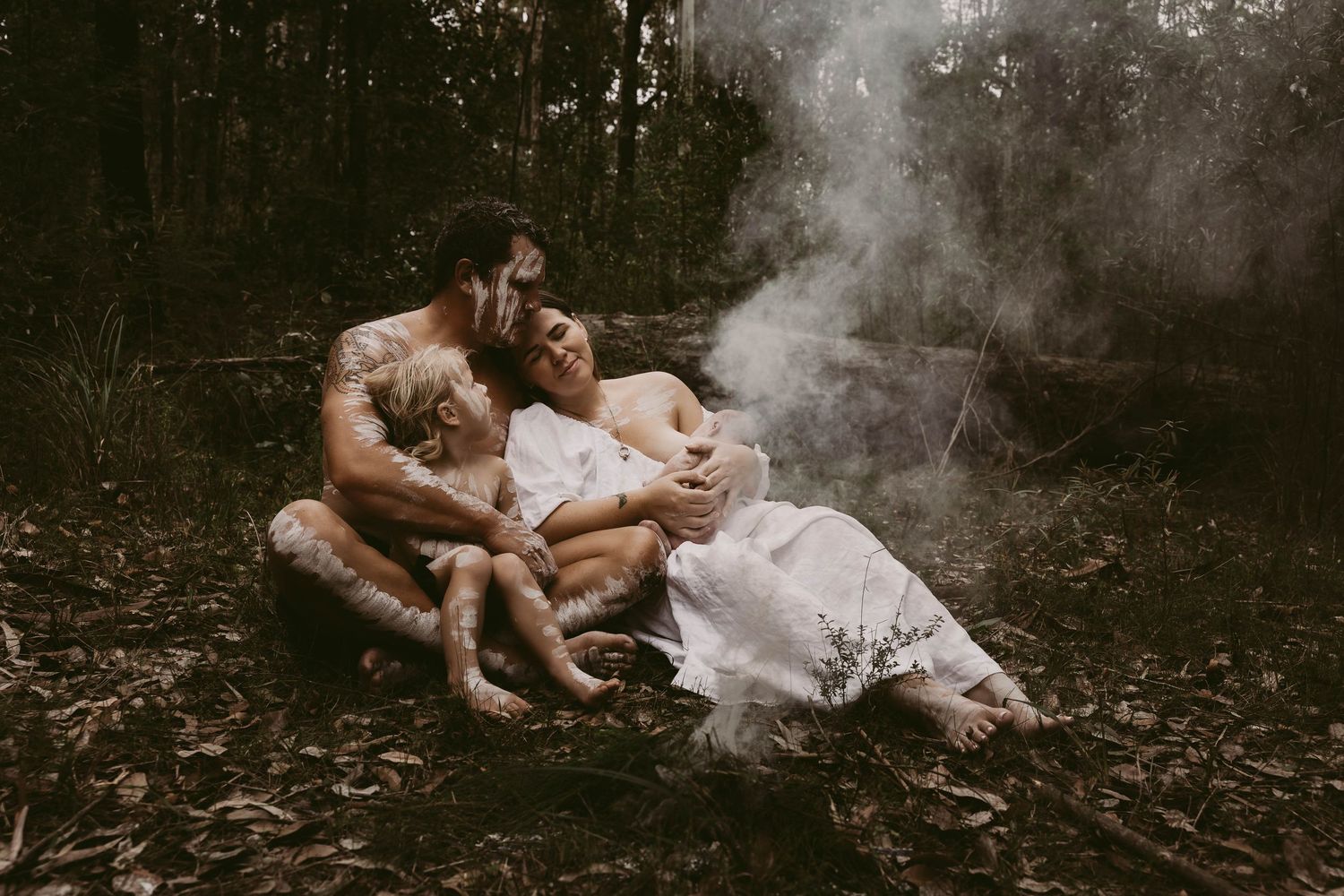 Shoalhaven Family Photography- Jervis Bay NSW- family-traditional-newborn-smoking-cememony