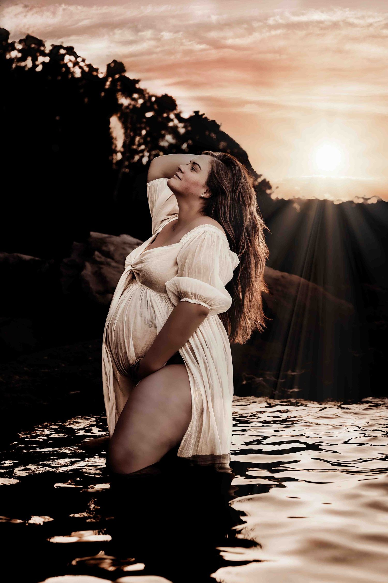 Jervis Bay Sunset Maternity Photography- Shoalhaven & Jervis Bay Maternity Photographer Claire Frances Photography