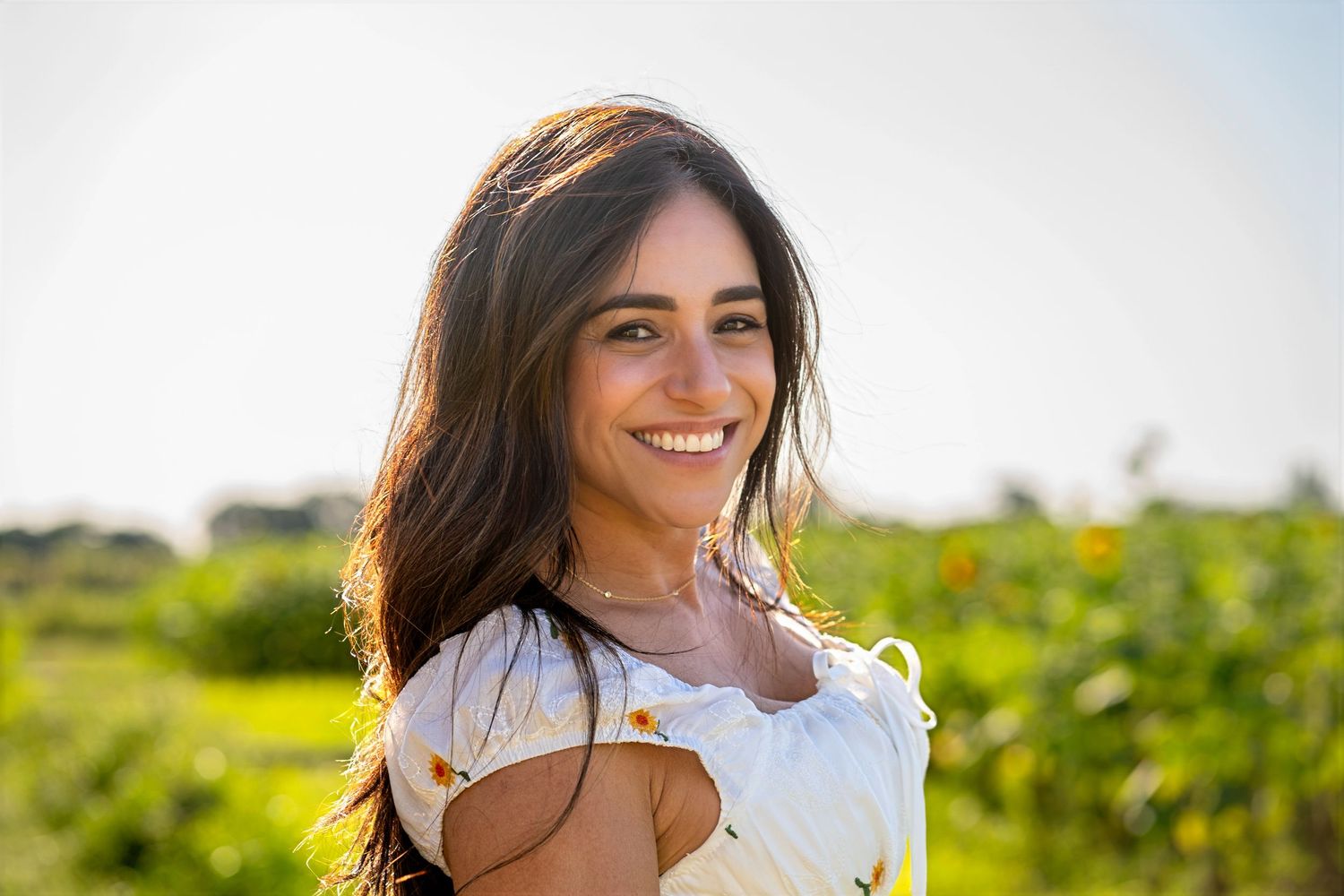 Outdoor headshot at Berry Farms during South Florida birthday photography session.